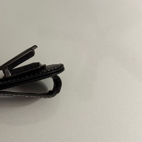BMW Sunglass Holder for Car with Logo Black PU Leather NWT - Picture 7 of 10